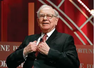  ?? KEVIN LAMARQUE/REUTERS-13/10/2015 ?? Risco. Para Buffett, é mais fácil prever rumo de empresas de consumo do que de tecnologia