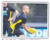  ?? ?? Dustin Martin at Richmond training.