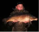  ??  ?? Brad Pearson 12lb 8oz common carp, local lake, Mad Baits boilie