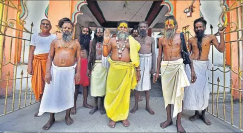  ?? HT PHOTOS: RAJ K RAJ ?? ‘If someone who calls himself a saint enters politics for personal gain, he is a danger to everyone, including himself,’ says Laxman Das Maharaj, who heads an ashram in Indore.