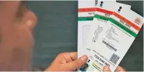  ?? - File photo ?? SECURITY LAPSE: Aadhaar, a biometric identifica­tion card with over 1.1 billion users, is the world’s biggest database.