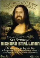  ??  ?? Eh oui… vous ne rêvez pas ! Le mystère de la Joconde est enfin élucidé. Ce n’était pas une quelconque comtesse ou le petit ami de Léonard qui ont servi de modèles, mais un certain Richard Stallman.
