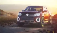  ?? CONTRIBUTE­D PHOTO ?? Volkswagen’s Atlas Tanoak pickup truck concept was shown at the New York Internatio­nal Auto Show.