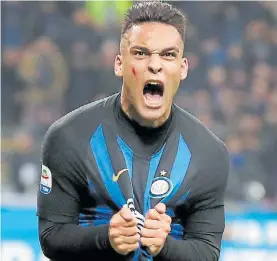  ?? AP ?? Desahogo. Celebra Lautaro Martínez su segundo gol en la Liga.