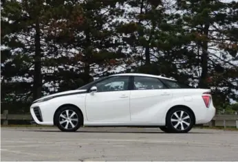  ?? JIM KENZIE ?? The Toyota Mirai is one of only two fuel-cell vehicles currently available in the Canadian market.