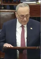  ?? AP FILE ?? Senate Majority Leader Chuck Schumer.