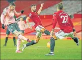  ?? AP ?? Oliver Burke’s (left) strike gave Sheffield United a 2-1 win over Manchester United on Wednesday.