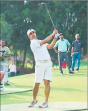  ?? HERO ?? Anirban Lahiri at the DFL course on Tuesday.