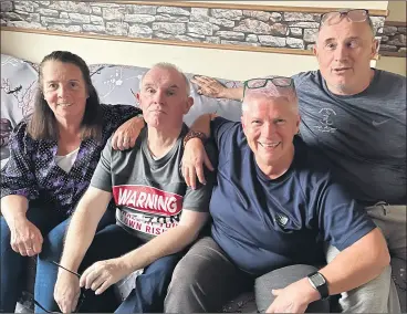  ?? ?? PJ Delaney, pictured second from the left with his wife Catherine, sister Patty and brother John.