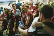  ?? JOSE M. OSORIO/CHICAGO TRIBUNE ?? Students of the University of Chicago Pritzker School of Medicine at their Match Day event on the campus in 2018.