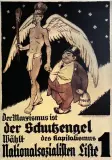  ??  ?? En nazistisk plakat fra 1932 som angriper marxismen og kapitalism­en.