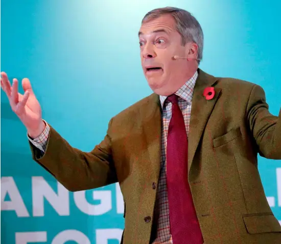  ?? Photo: Danny Lawson/PA ?? UNELECTED BUT A POWERFUL VOICE: Brexit Party leader and renowned Euroscepti­c Nigel Farage.