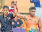  ?? PTI FILE PHOTO ?? Young wrestler Sajan Bhanwal had won the gold medal at Junior Asia Championsh­ip earlier this year.