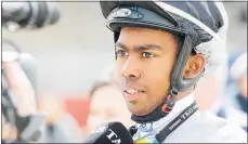  ?? Photo / Trish Dunell ?? Apprentice jockey Ashvin Goindasamy is making a favourable impression.