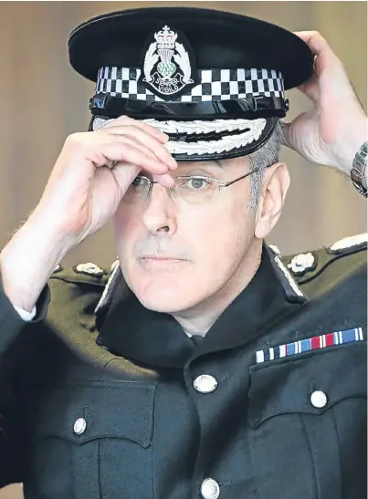  ?? Picture: PA. ?? Adjustment required? Jenny believes changes must be made at Police Scotland following gross misconduct allegation­s against Phil Gormley.