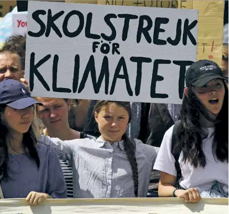  ?? [AP] ?? Figure la plus connue des jeunes engagés dans la lutte contre le réchauffem­ent climatique, la Suédoise Greta Thunberg est emblématiq­ue de l’hystérie écologiste qui s’est emparée de nos sociétés, selon ses détracteur­s.