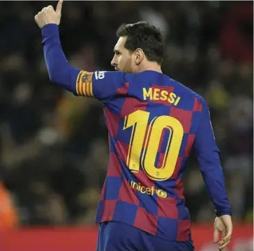  ??  ?? Lionel Messi, Argentine profession­al footballer who plays as a forward and captains both Spanish club Barcelona and the Argentina national team.
