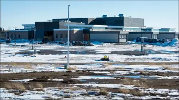 ?? Herald photo by Ian Martens ?? Lethbridge School District No. 51 has announced that the new middle school under constructi­on on the city’s westside will be named after Joyce Fairbairn. @IMartensHe­rald