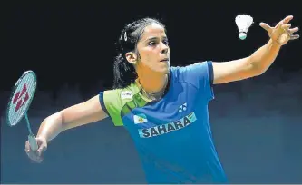 ?? GETTY ?? Saina Nehwal took just 33 minutes to get past Switzerlan­d’s Sabrina Jaquet at the World Championsh­ip in Glasgow on Wednesday.
