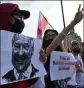  ?? (Photo AFP) ?? Comme chaque dimanche, des dizaines de milliers de personnes ont manifesté dans la capitale, Minsk.