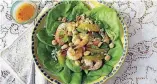  ?? [PHOTO BY
SARA MOULTON/ AP] ?? Shrimp, avocado and orange salad with spicy orange dressing from chef Sara Moulton should bring flavor to your summer menu.