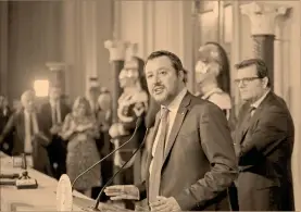  ?? Foto: reuters ?? Matteo Salvini, el pasado 7 de mayo en una rueda de prensa en Roma.