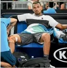  ??  ?? Nick Kyrgios will sit out Australia’s next Davis Cup tie after he was not selected by Lleyton Hewitt.