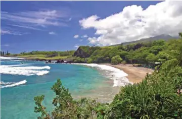  ?? — AP photos ?? This undated file photo shows Hamoa Beach in Maui, Hawaii.