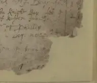  ??  ?? Above: Evidence of the ‘barbarous thumbing & ill-treatment’ of the register referred to in William Melland’s note