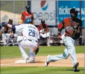  ?? K.M. Cannon ?? Las Vegas Review-journal @Kmcannonph­oto Las Vegas pitcher P.J. Conlon slides safely into third base in the final 51s game at Cashman Field on Monday. Las Vegas beat Sacramento 4-3.