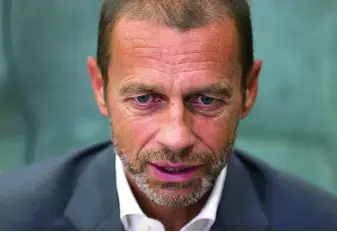  ?? REUTERS ?? Aleksander Ceferin, presidente de la UEFA