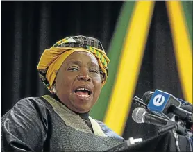  ?? PHOTO: SYDNEY SESHIBEDI ?? Nkosazana Dlamini-Zuma is a compromise­d presidenti­al candidate, says the writer.