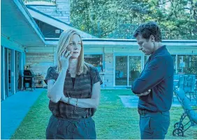  ?? STEVE DEITL NETFLIX ?? There’s tension between Wendy (Laura Linney) and Marty (Jason Bateman) in Season 3 of “Ozark,” as it appears their past sins may finally come back to catch them.