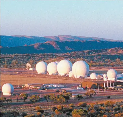  ??  ?? The Pine Gap facility near Alice Springs.