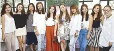  ?? ?? ( From left) Rhea Camille, Sophie Ramos, Ana Gonzales, Tesle Telan, Maxine Marcelino, event host Say Alonzo, Jean Dalida, Justine Galang, Rochelle Abella and Ava Te-Zabat.