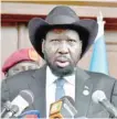  ?? ?? President Salva Kiir had admitted as far back as 2012 that the ruling elites had diverted more than $4 billion.