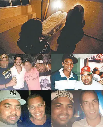  ?? DANIEL CASTELO BRANCO ?? Parentes velam o corpo do DJ Goleiro, que na internet aparece em fotos com Loco Abreu, Jô, Edmundo e o amigo Tralha