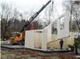  ?? Foto: Werner Glogger ?? Die Tiny Houses sind alle nach dem glei chen Prinzip gebaut.