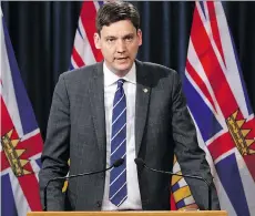  ?? CHAD HIPOLITO/THE CANADIAN PRESS ?? B.C. Attorney General David Eby says the province’s primary response to a new law allowing Alberta to control the flow of oil out of province will be to file an immediate injunction.