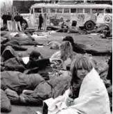  ??  ?? In this June 17, 1967 photo is the scene on the football field at Monterey Peninsula College where over 20,000 people camped during the Monterey Pop Festival in Monterey, Calif.