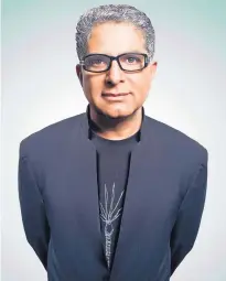  ??  ?? Author and doctor Deepak Chopra will speak at UNM about “The Future of Well-being.”