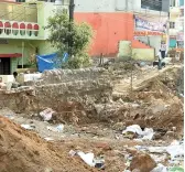  ?? — DC ?? The massive culvert that has been dug up at Picket. The work will affect at least one lakh commuters