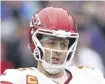  ?? ?? Chiefs’ Patrick Mahomes