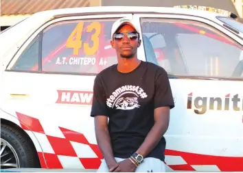  ??  ?? HISTORY-MAKER . . .Young Austin Chitepo will today make his debut appearance in the Toyota Zimbabwe/hp lubes Castrol 3-hour Endurance Race at Bulawayo Motorsport Park in Bulawayo in a Corrolla RXI.