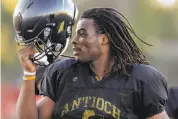  ??  ?? About this series: Antioch High School senior running back Najee Harris is the consensus No. 1 college football recruit in the country. Follow his story this fall in “The Najee Chronicles,” a series of stories appearing in The Chronicle and on SFChronicl­e.com.