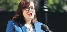  ?? LEAH HENNEL ?? Justice Minister Kathleen Ganley wants to know what the public thinks about issues surroundin­g the legalizati­on of marijuana.