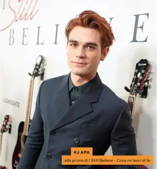  ??  ?? KJ APA
alla prima di I Still Believe - Cosa mi lasci di te