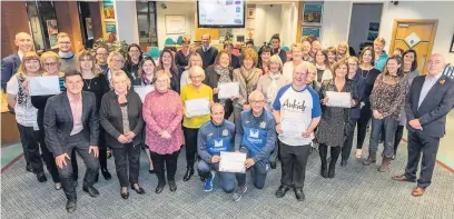  ??  ?? ●●The Vernon Society Community Awards winners at the ceremony