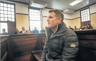  ?? Picture: DAVID HARRISON ?? EXPERT ASSISTANCE: Jason Rohde appears in the Stellenbos­ch Magistrate’s Court yesterday in connection with the alleged murder of his wife, Susan, at a luxury wine estate in the Western Cape