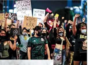  ??  ?? MORE IN COMMON?
Clockwise from top left: Protesting in Los Angeles this September; Presidente­lect Joe Biden; and Missouri Republican Senator Josh Hawley.